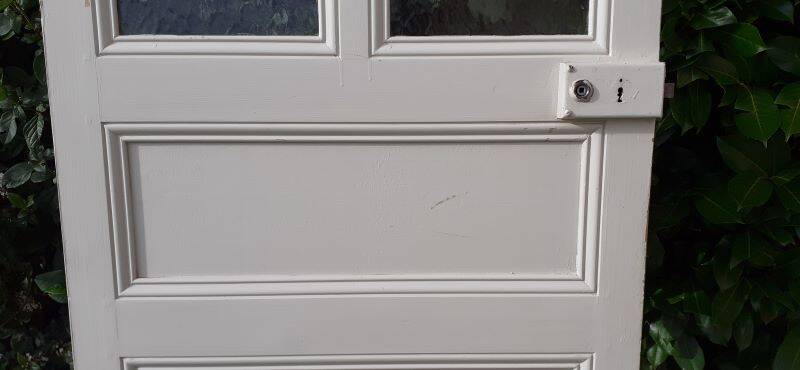 Communication door 1 translucent glass H233.5xL84.5cm old 20th century