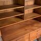 Scandinavian teak and rattan sideboard