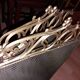 Firewall in 4 elements of style neo Gothic bronze and iron mesh in perfect condition and time 1950