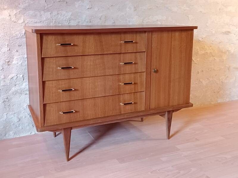 Vintage 1960s sideboard or chest of drawers