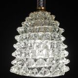 Extraordinary Clear Rostrato Murano Glass Penadant by Barovier & Toso, 1940