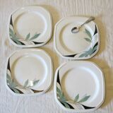 4 dessert plates from Pontesa Spain "Art Nouveau type" in very good condition
