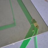 Green office in tripods of 1980s lacquered with black velvet Chair