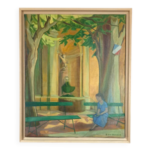 La lecture.huile sur