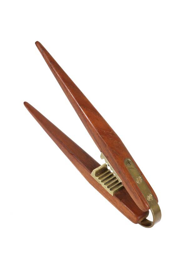 Mid-century Poul Knudsen nutcracker / teak / brass / 1960s / Danish modern design