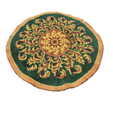 Vintage round wool rug