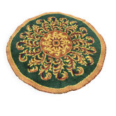 Vintage round wool rug