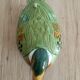 Old terrine duck Michel Caugant green ceramic