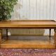 19th-century work table in English pine.