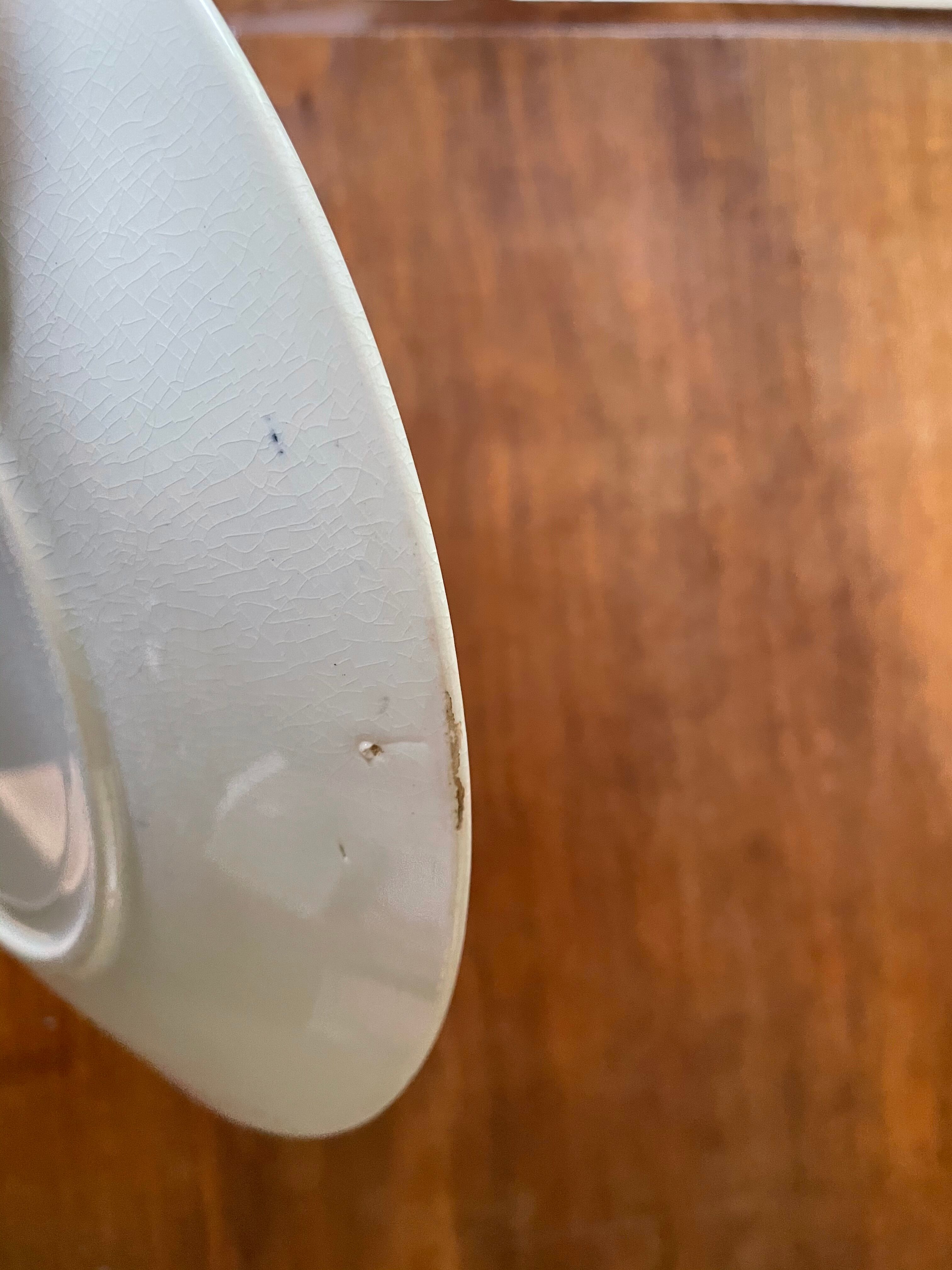 Flat plates Sarreguemines Iron Earth model Blue favorite