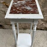 Art Deco wood and marble side table