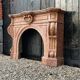 Impressive Napoleon III fireplace in violet brocatelle marble from Spain, circa 1880.