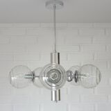 Vintage Pendant Light / Mid Century Modern Sputnik / Chrome Hanging Lamp
