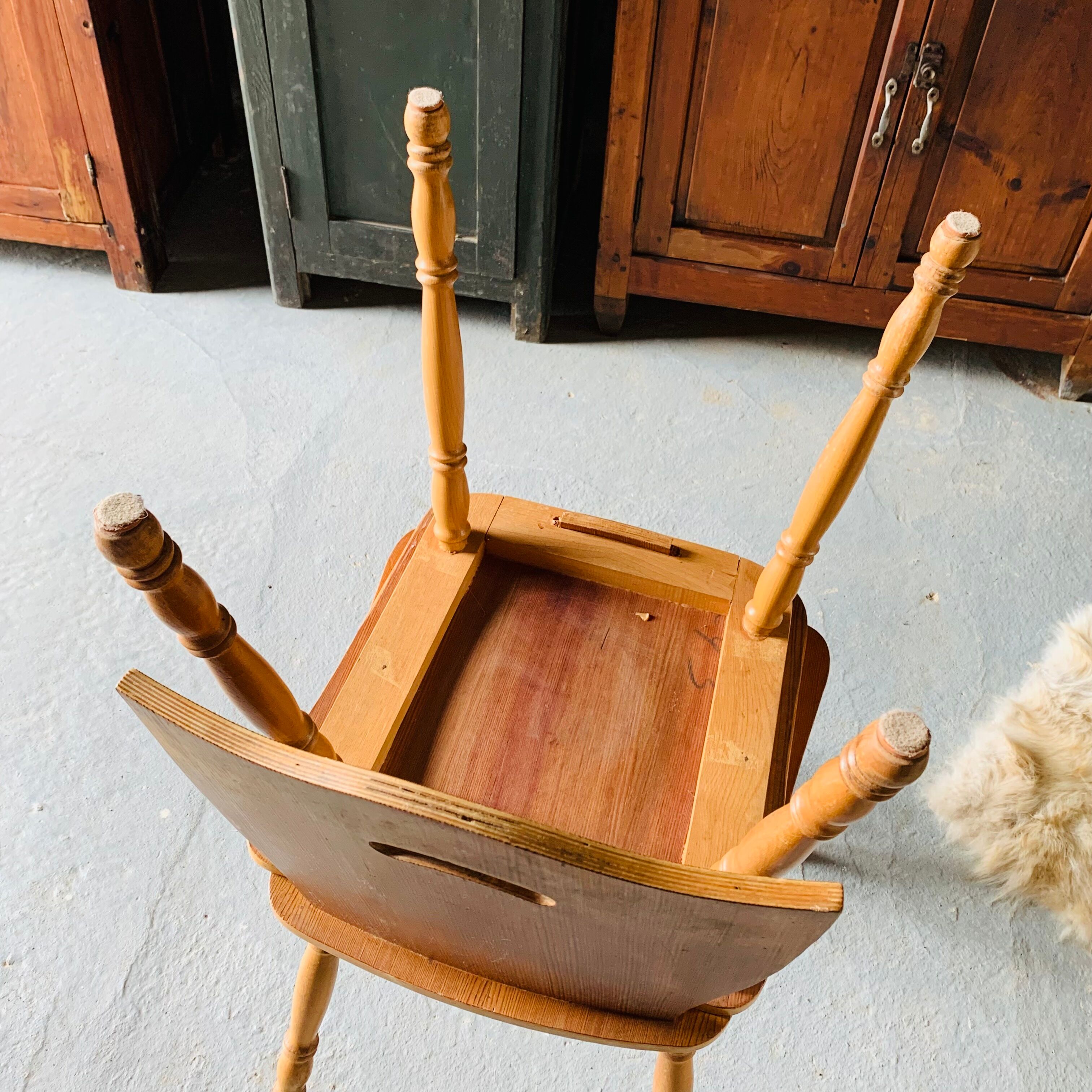 Paire de chaise bois blond  - 1960's