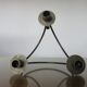 Tripod candlestick in crude steel for 3 candles 70s