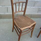 Pair of chairs bistro clear patina