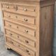 Ancienne grande commode en orme six tiroirs