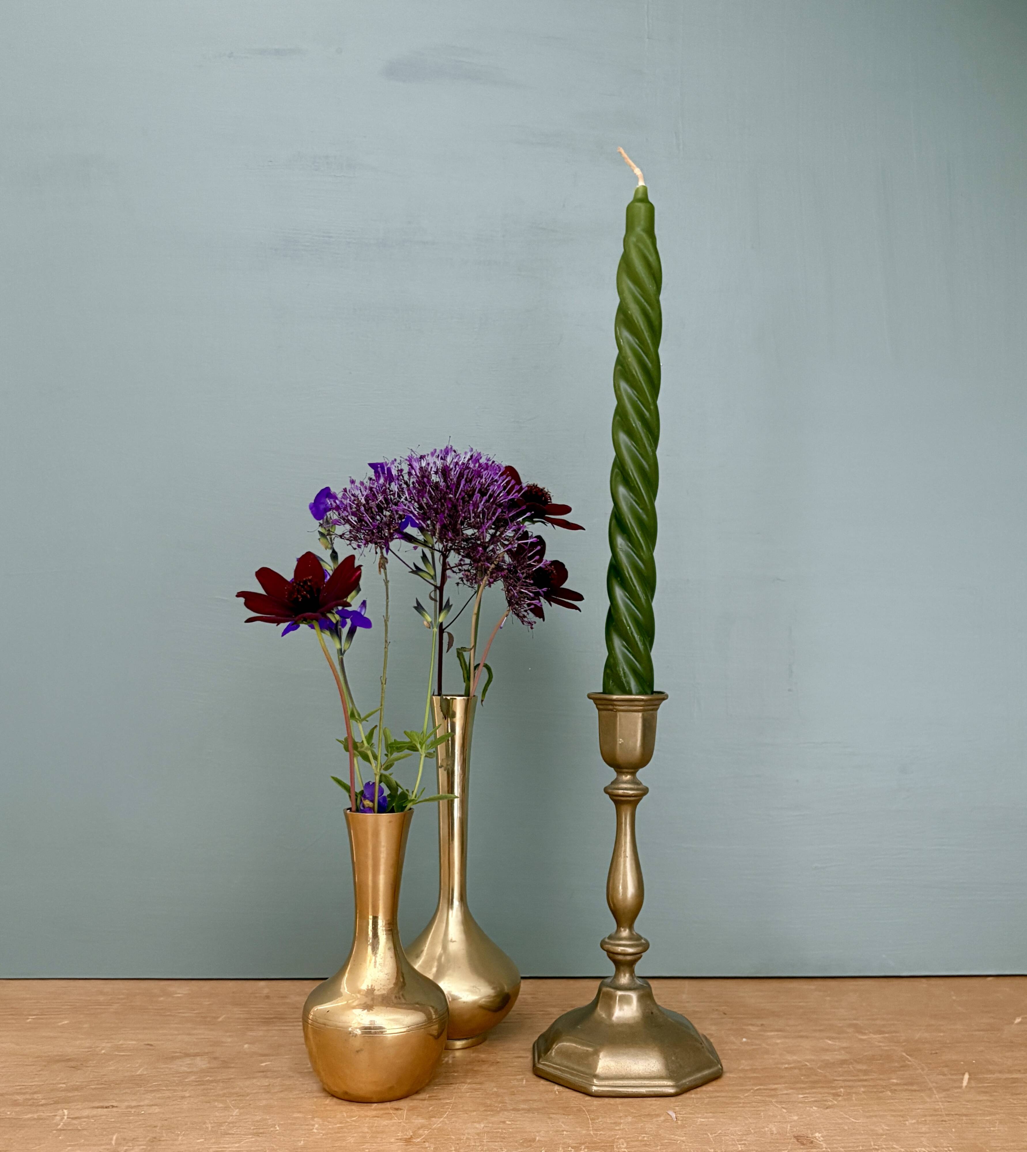 Vintage brass candlestick - candle holder