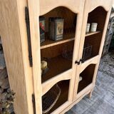 Refurbished solid wood display cabinet/sideboard
