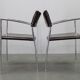 Ensemble de six fauteuils en cuir italien et chrome par Arper.