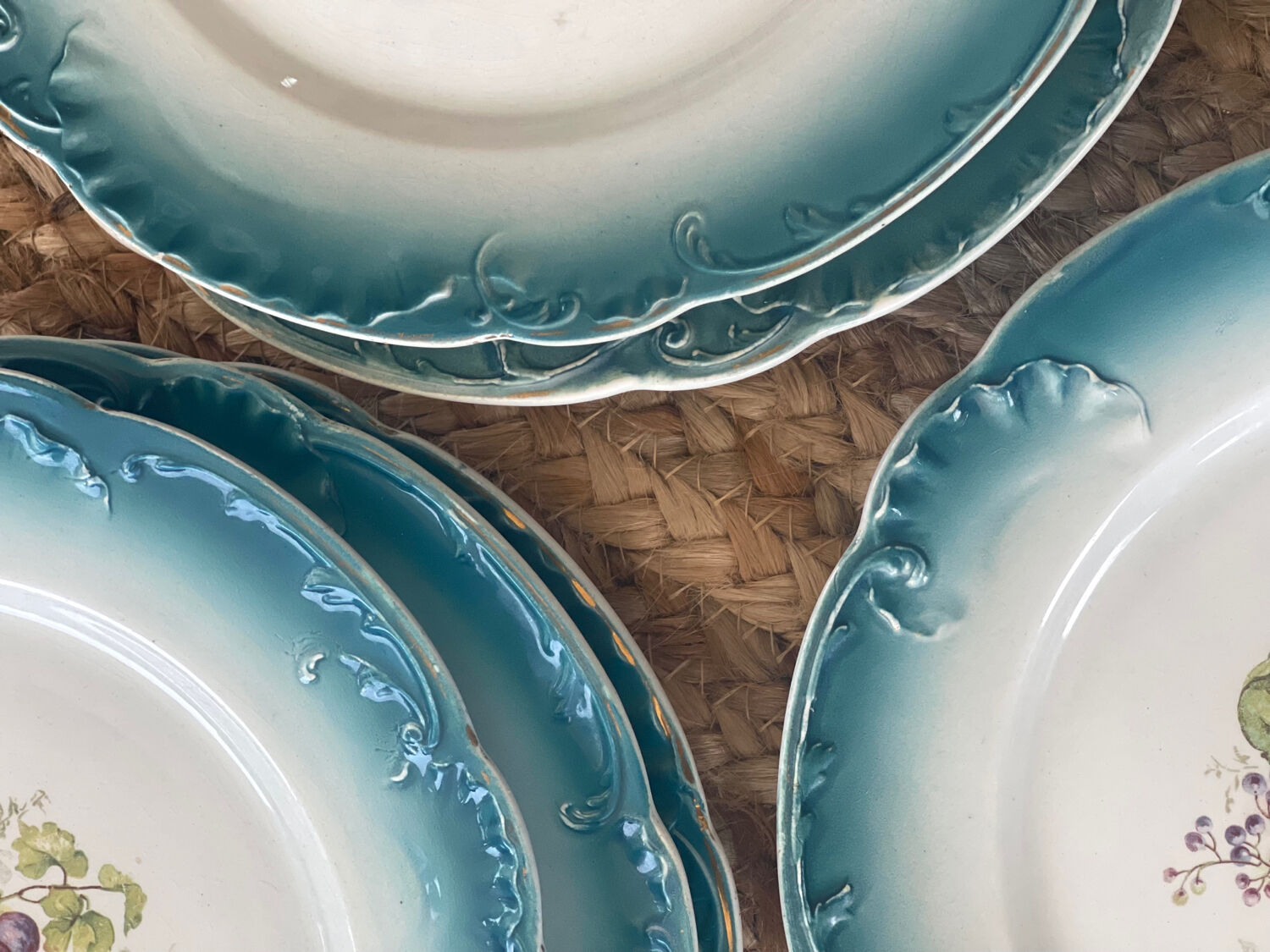 6 dessert plates in earthenware