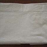 Old sheet in ecru-colored mixed-race canvas