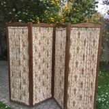 Screen vintage wood & fabric flower 1940