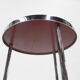 Art deco coffee table in bauhaus style with 2 glass tops and castors