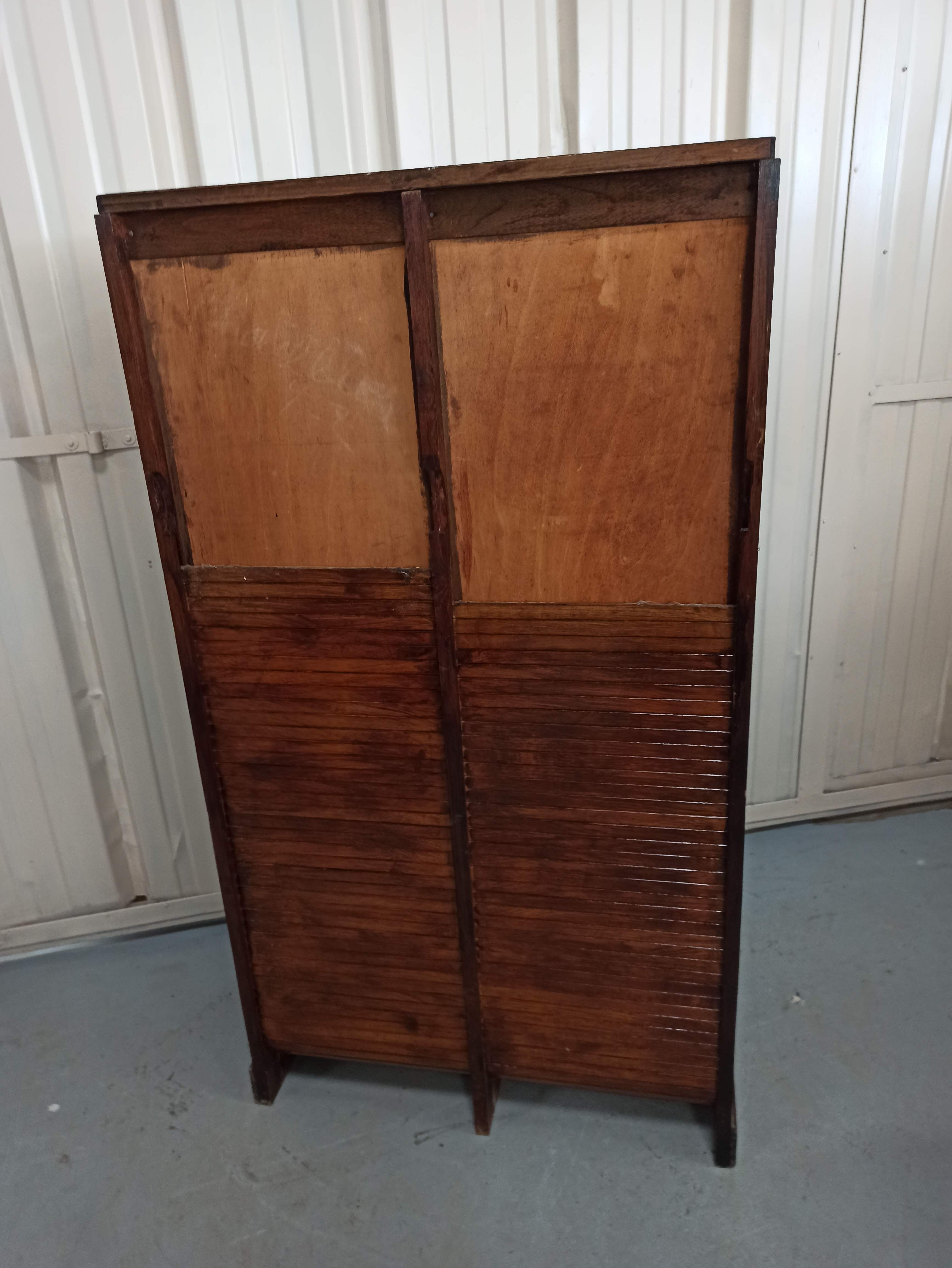 Notary furniture - double curtain binder in oak 2 columns