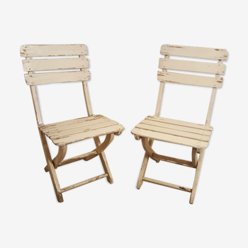 Paire de chaises pliables