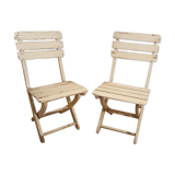 Foldable chairs pair
