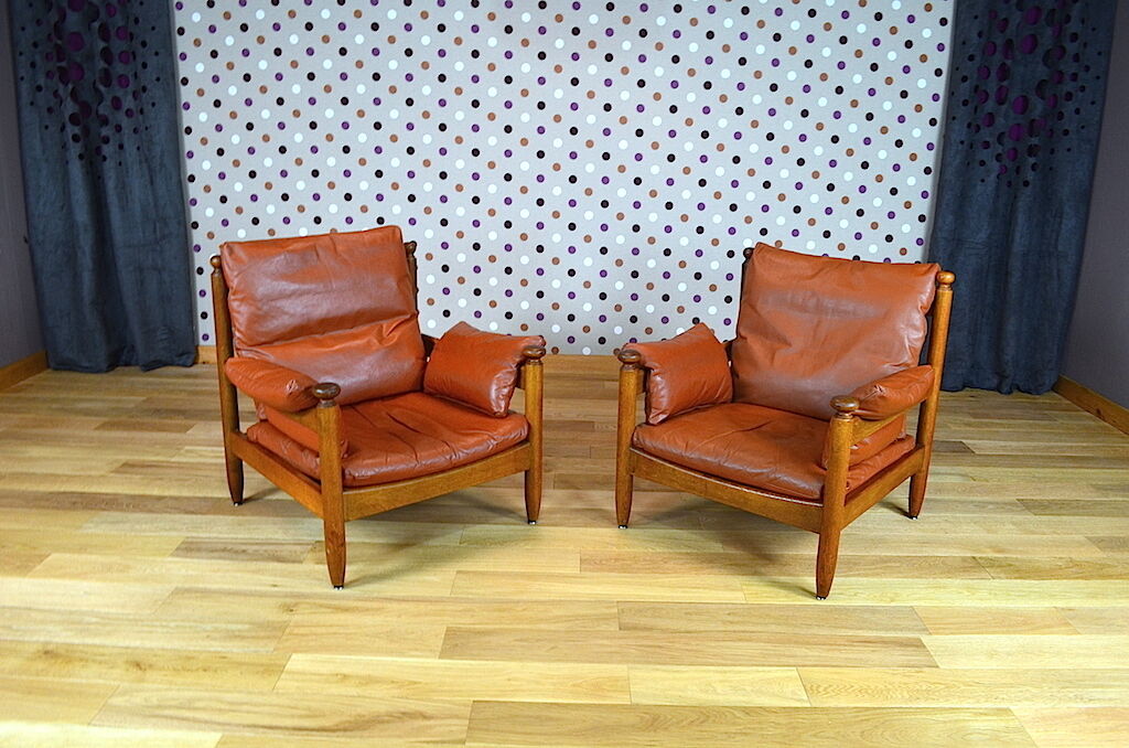 Banquette & fauteuils de style brésilien vintage 1960