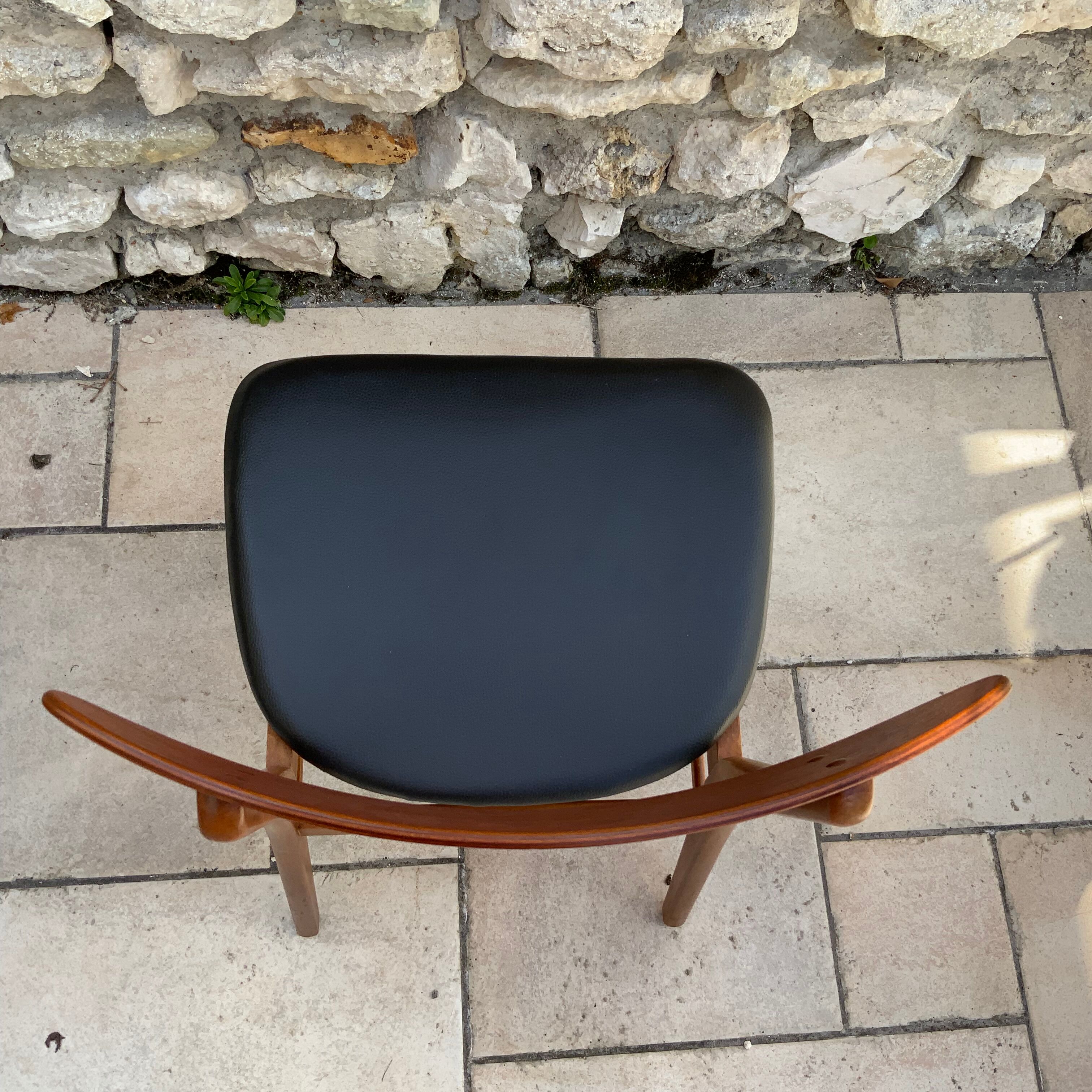 Series of 12 Scandinavian design chairs 1960s"