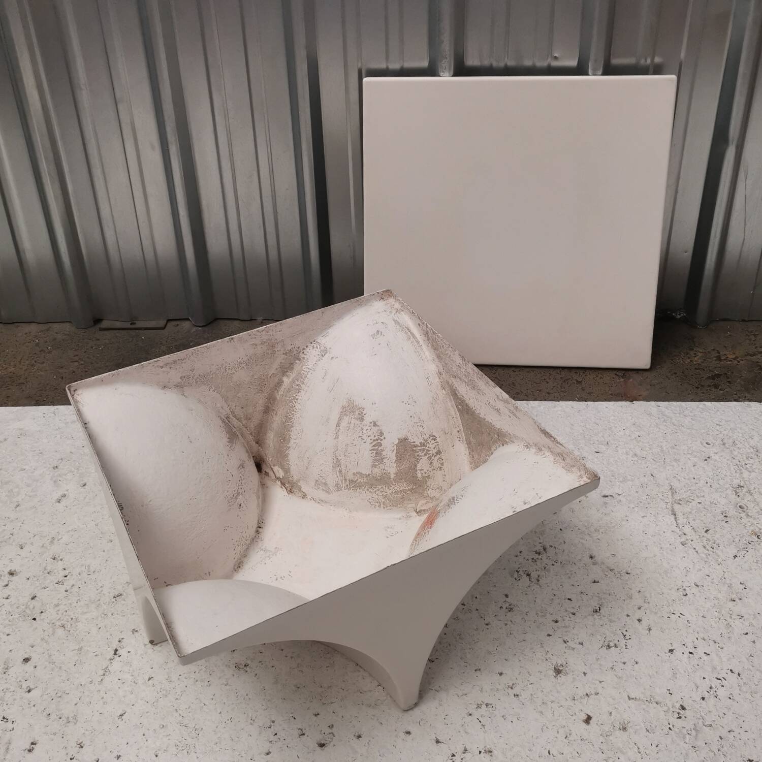 Quadrix coffee table, fibreglass, Alain Carré, Les Plastiques de Bourgogne