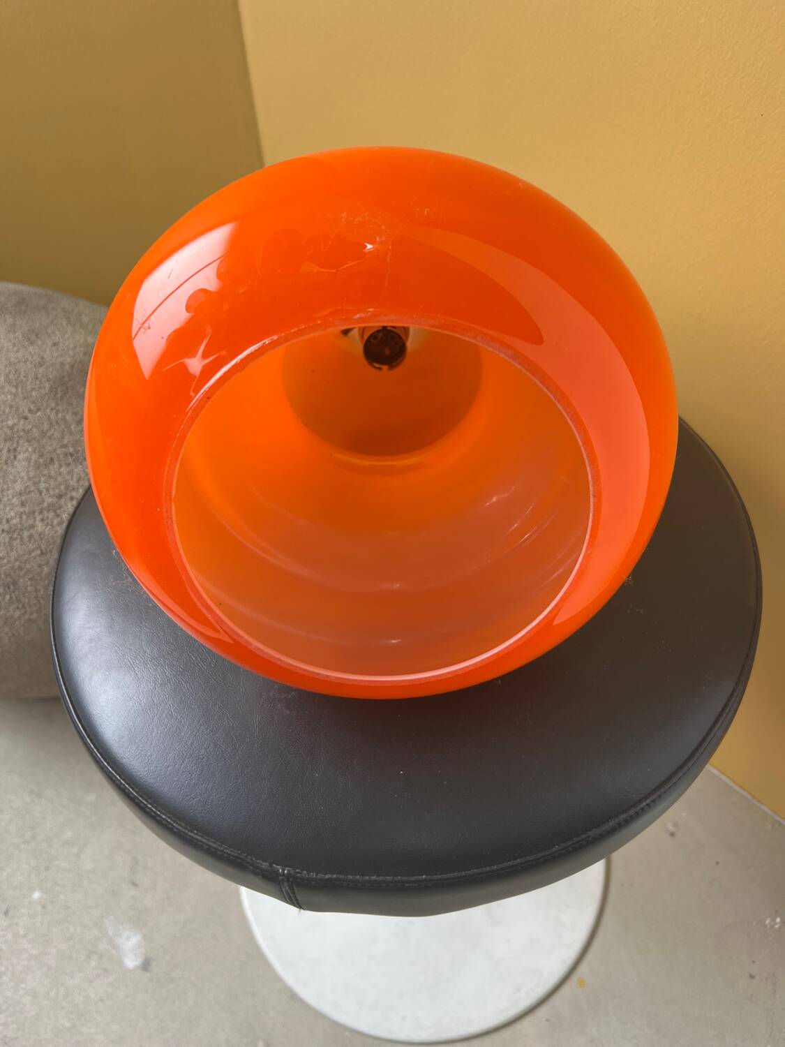 Targetti sankey pendant light orange opaline Space age