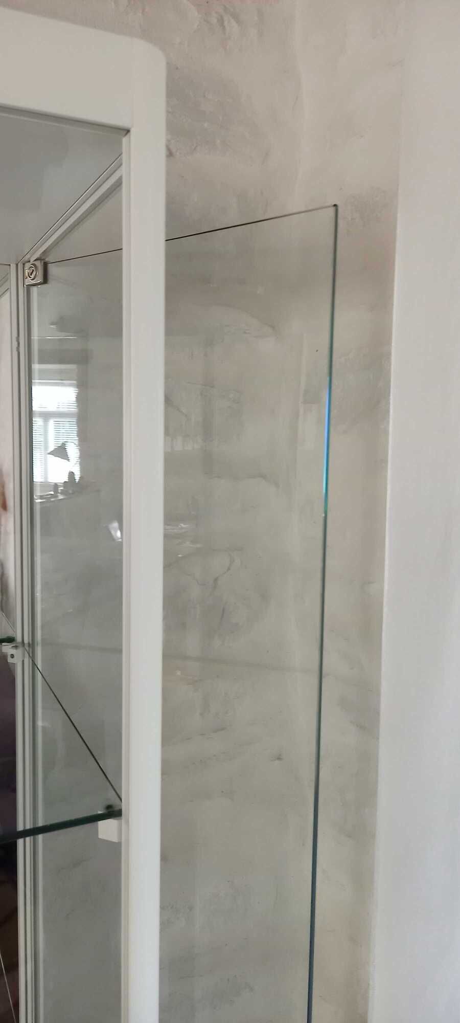 Vitrine en verre sdb avec mirroir et éclairage des années ‘80