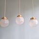 Art Deco satin glass pendant (2 available), 1920s-30s