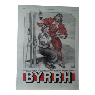 A Byrrh appetizer paper advertisement from a 1937 magazine