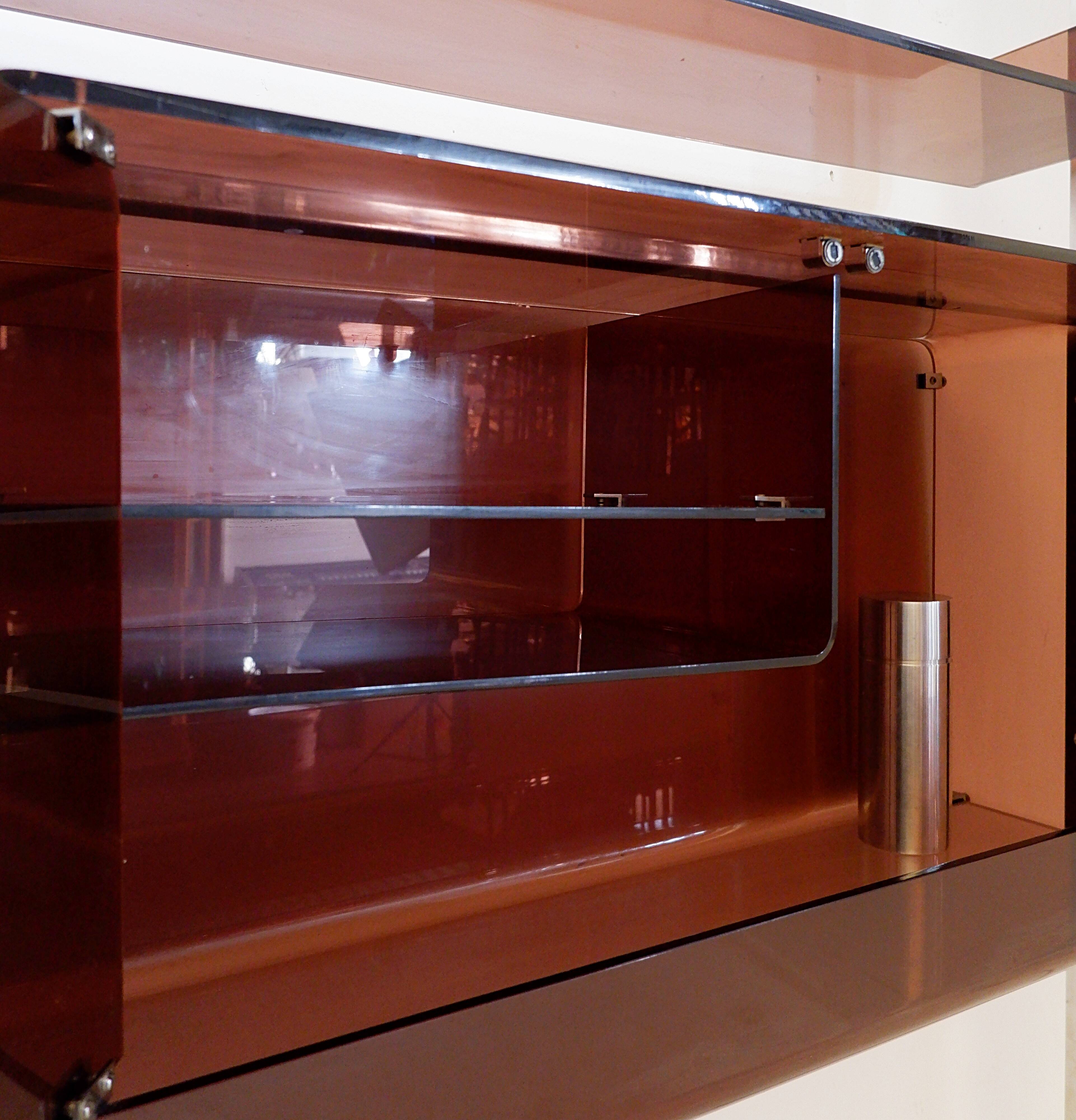 Floor/ceiling shelf or bar (Claustra) Michel Ducaroy for Roche Bobois, 1970s