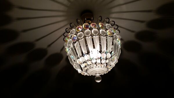 Lustre pampilles cristal