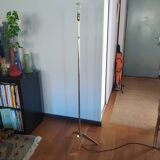 tripod floor lamp 1950 brass Maison Lunel