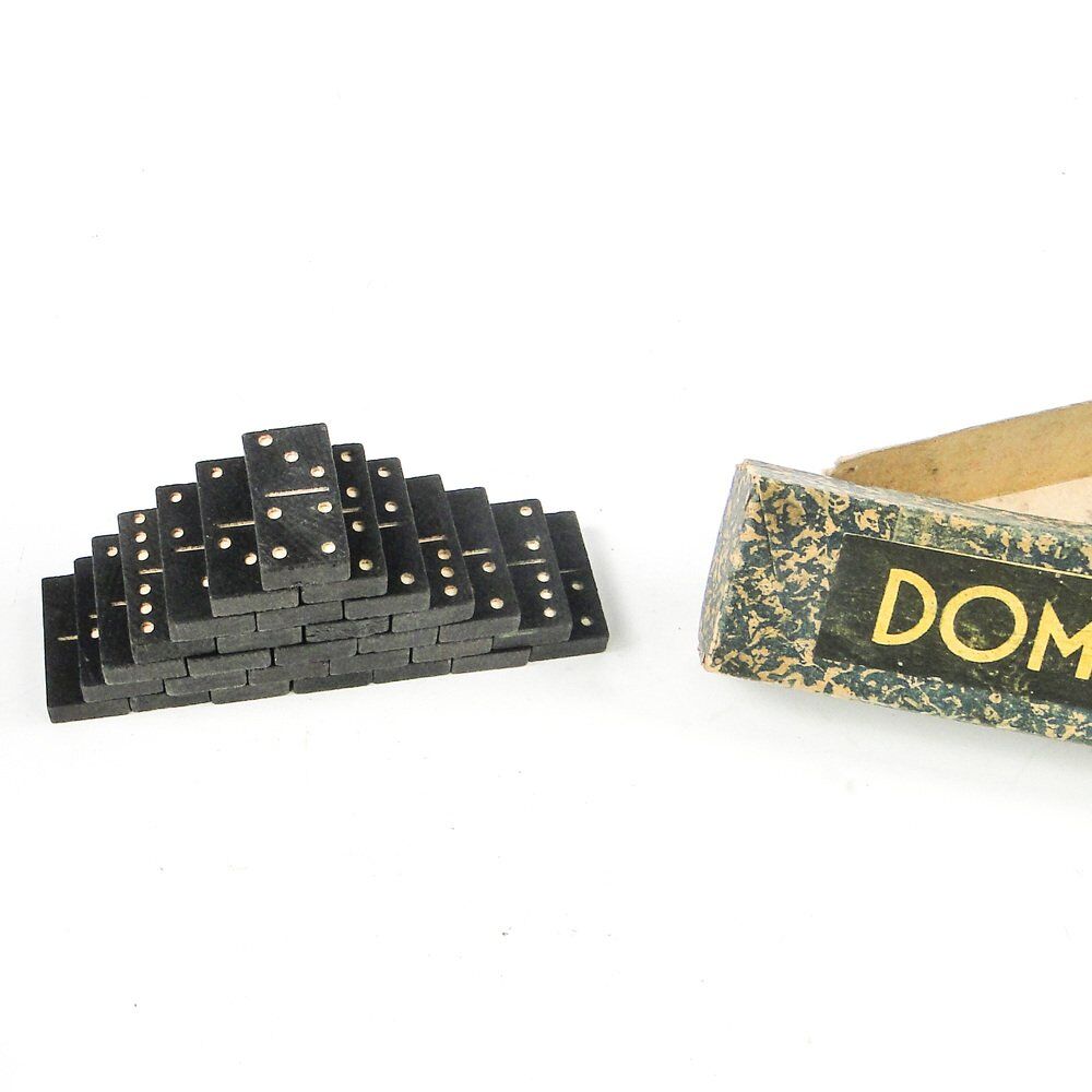 Jeu de dominos postmoderne, Pologne, années 1970, ensemble de 28.