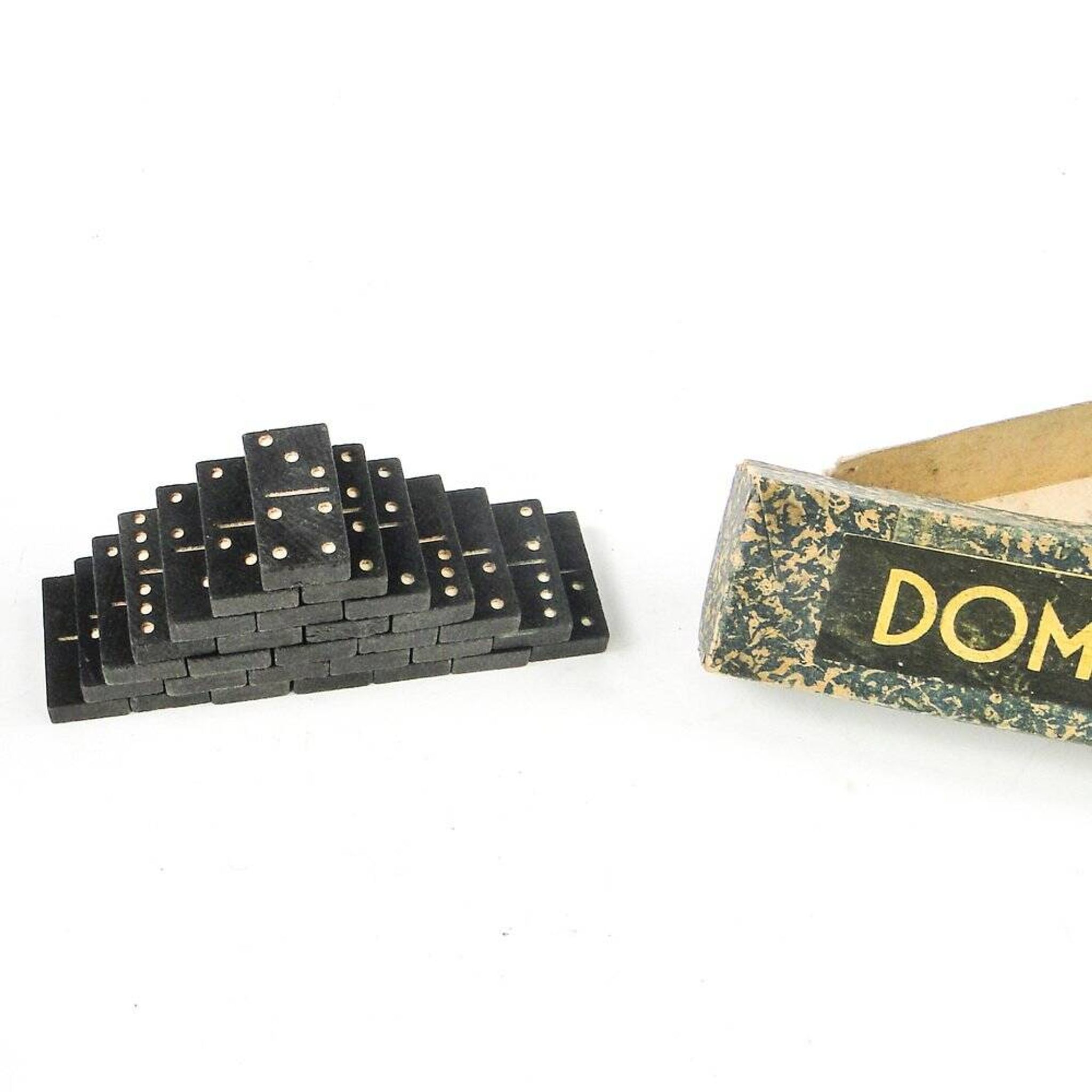 Jeu de dominos postmoderne, Pologne, années 1970, ensemble de 28.