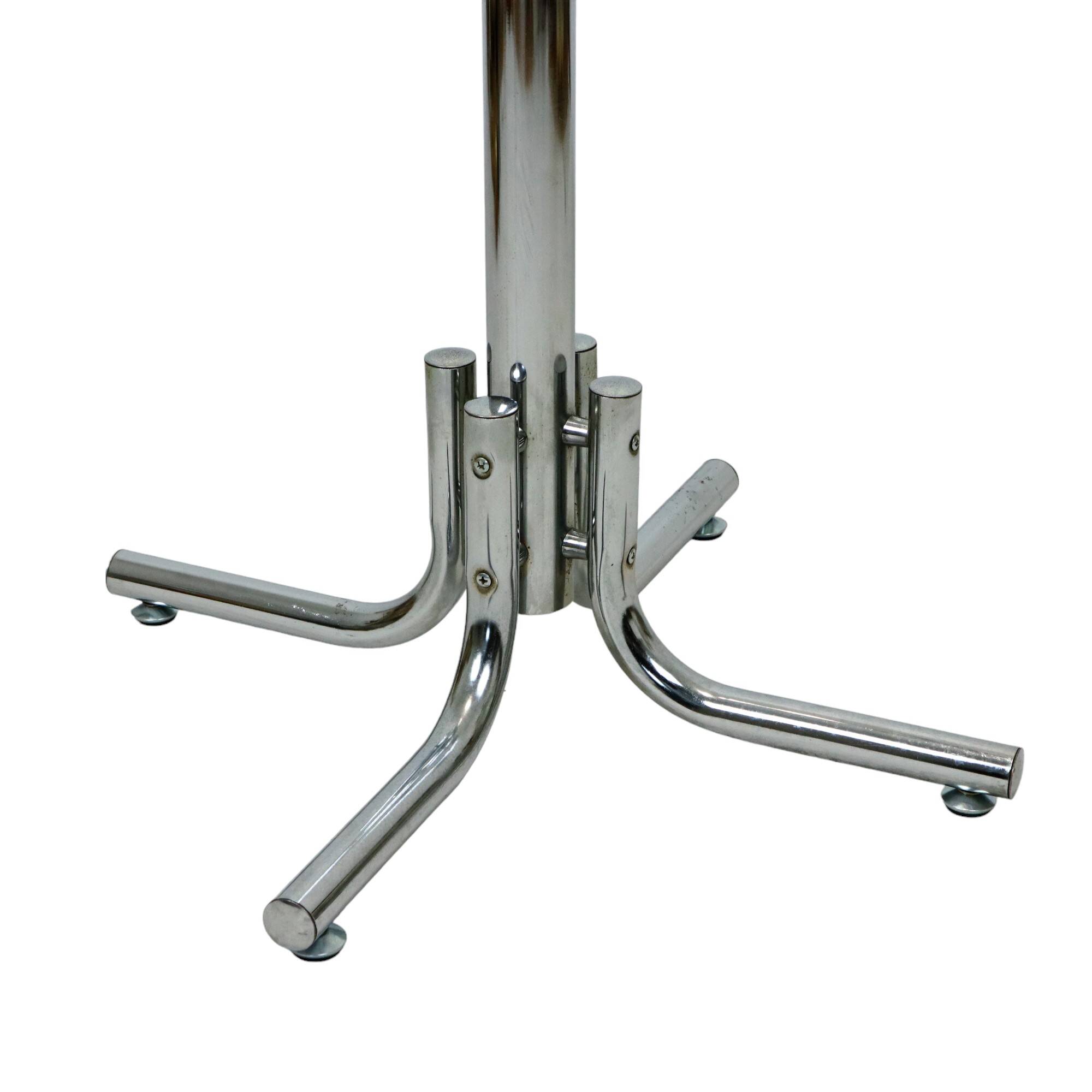 Vintage Chrome Standing Coat Rack Space Age Design 1970s
