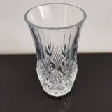 Lorraine cast crystal cylindrical vase with flared neck