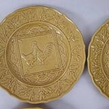 4 assiettes plates majolique Bordallo