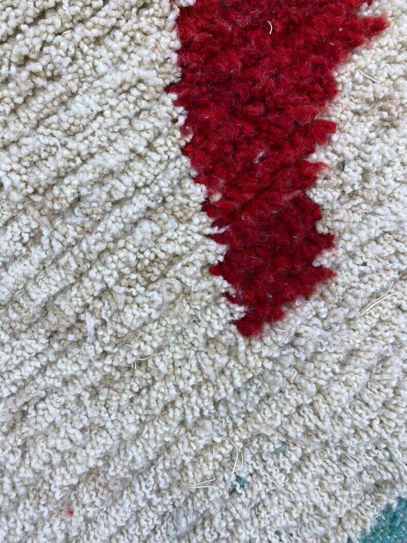 Handmade pure wool rug, size 140 x 260 cm.