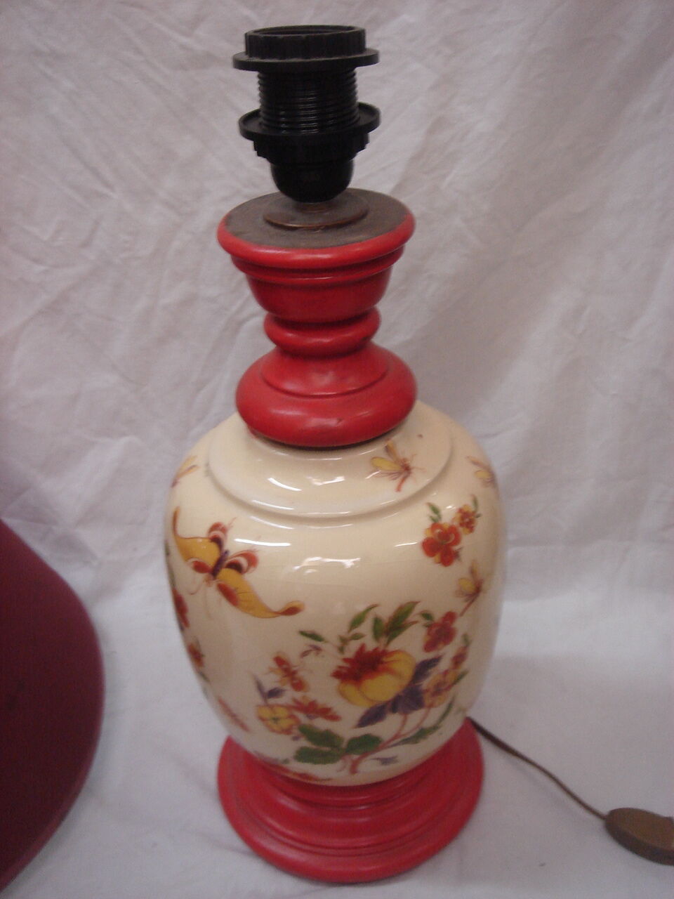 ceramic living room lamp decoration butterflies and flowers