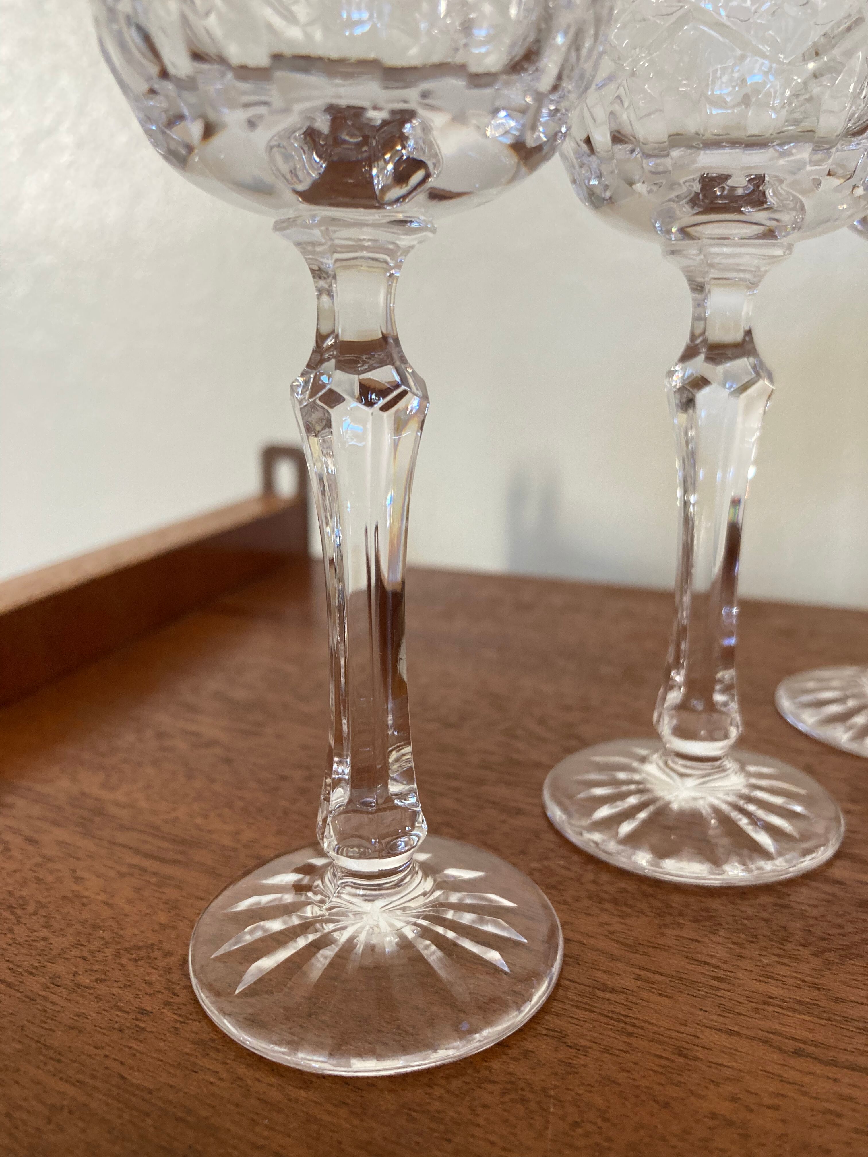 Set of 12 crystallery royale champagne/bayel liqueur glasses