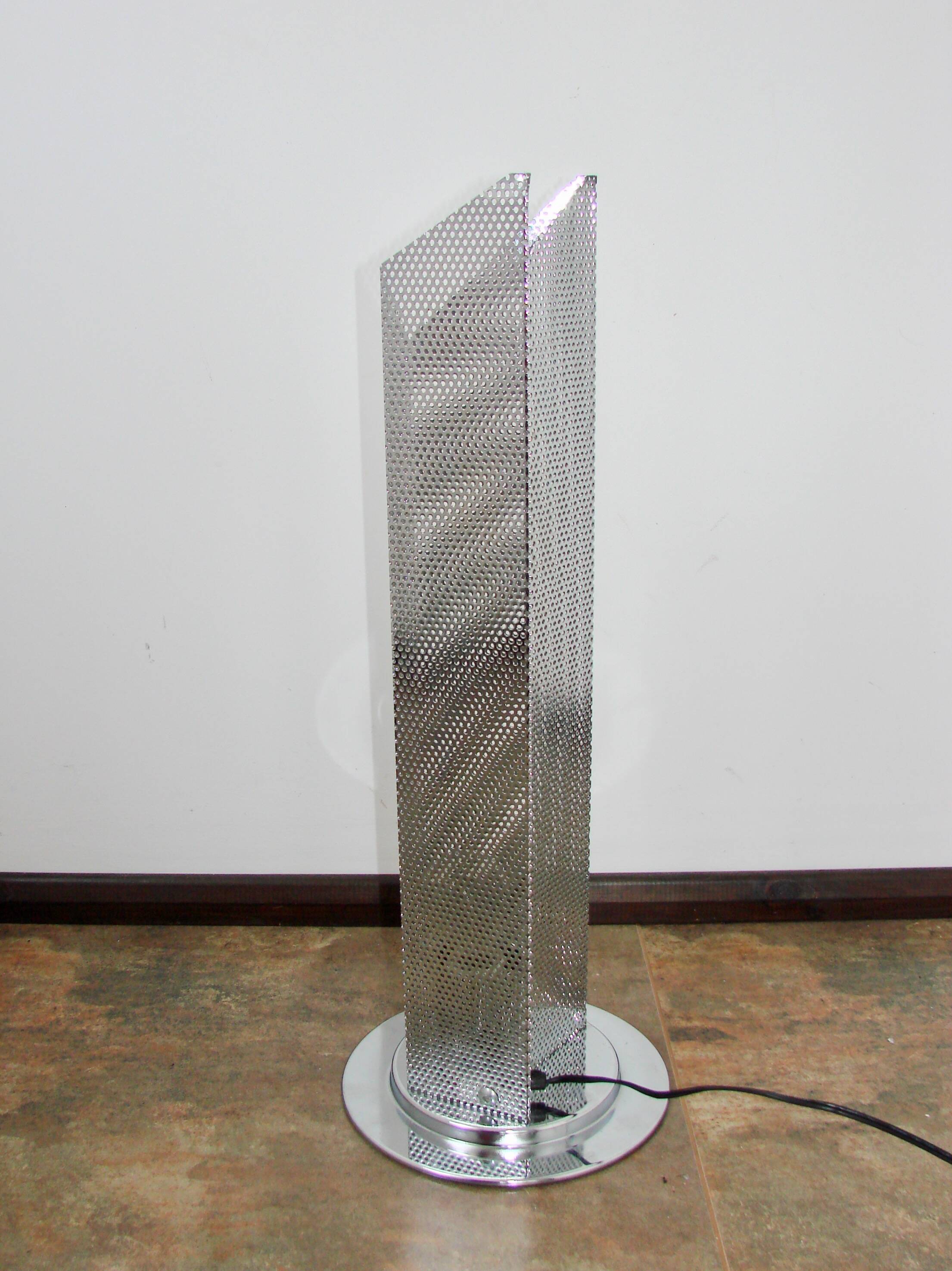 Modern 1980s floor lamp, chrome, 62 cm, E27